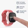 2 db Kwmobile huzat biztonsági üveggel Fitbit Versa 4/Sense 2 készülékhez, átlátszó/rózsaszín, műanyag, KWM000024UJ003C