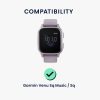 2 db Kwmobile védőfólia készlet Garmin Venu Sq 2 Musichoz, átlátszó/fekete, polimer, KWM000024UU001C