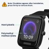 2 db Kwmobile védőfólia készlet Amazfit Bip U/Bip U Prohoz, átlátszó/fekete, polimer, KWM000024VJ001C