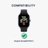 2 db Kwmobile védőfólia készlet Amazfit GTS 3-hoz, átlátszó/fekete, polimer, KWM000024VK001C