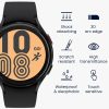 2 db Kwmobile védőfólia készlet Samsung Galaxy Watch 4 készülékhez, átlátszó/fekete, polimer, KWM000024WE001C
