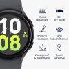 2 db Kwmobile védőfólia készlet Samsung Galaxy Watch 5 készülékhez, átlátszó/fekete, polimer, KWM000024WG001C