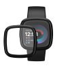 2 db Kwmobile védőfólia készlet Fitbit Versa 4/Sense 2 készülékhez, átlátszó/fekete, polimer, KWM000024WK001C