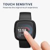 2 db Kwmobile védőfólia készlet Fitbit Versa 4/Sense 2 készülékhez, átlátszó/fekete, polimer, KWM000024WK001C