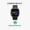 2 db Kwmobile védőfólia készlet Fitbit Versa 4/Sense 2 készülékhez, átlátszó/fekete, polimer, KWM000024WK001C