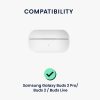 Kwmobile fejhallgató tok Samsung Galaxy Buds 2 Pro/Buds 2/Buds Live telefonhoz, szürke/fekete, szilikon, KWM000015RY003C