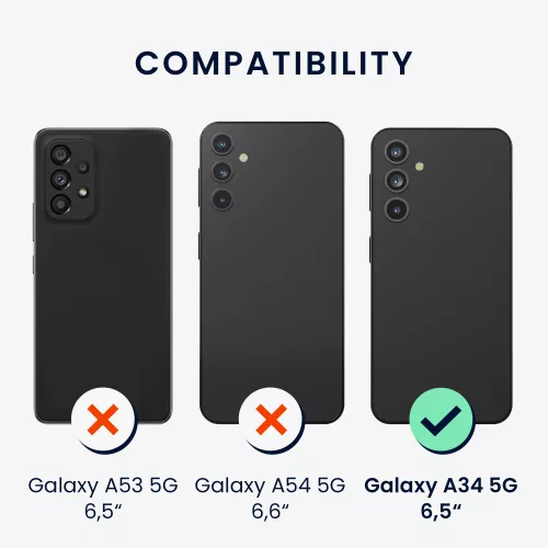 Kwmobile tok Samsung Galaxy A34 5G telefonhoz, sötétzöld, szilikon, KWM0000191B004C