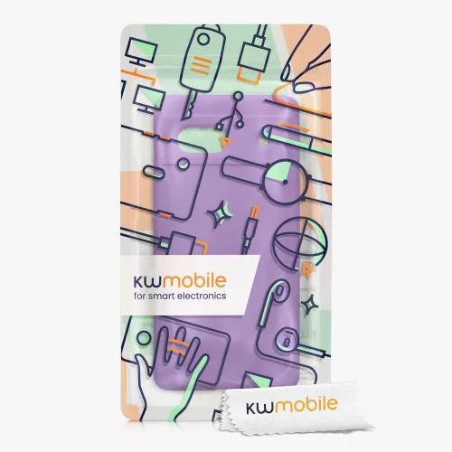 Kwmobile tok Google Pixel 7a telefonhoz, lila, szilikon, KWM000019YE028C