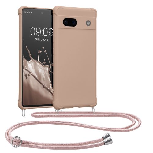 Kwmobile tok Google Pixel 7a telefonhoz, krémszínű, szilikon, KWM000019YH006C