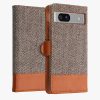 Kwmobile tok Google Pixel 7a telefonhoz, szürke/barna, textil, KWM000020HX001C