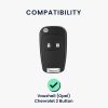 Kwmobile autókulcs fedél Opel/Chevrolet 2 gombos, sötétzöld, szilikon, KWM000008LV004C
