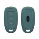 Kwmobile autókulcs fedél Hyundai 3 gombokhoz - Keyless Go, Sötétzöld, Szilikon, KWM000009FX002C