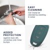 Kwmobile autókulcs fedél Hyundai 3 gombokhoz - Keyless Go, Sötétzöld, Szilikon, KWM000009FX002C
