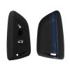 Kwmobile autókulcs fedél BMW 3 gombokhoz - Smart Key, fekete/kék, szilikon, KWM000010NQ002C