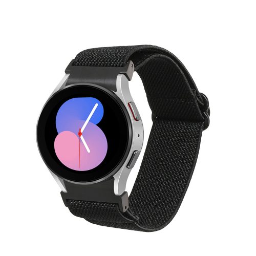 Kwmobile szíj Samsung Galaxy Watch 5/Galaxy Watch 5 Pro/Galaxy Watch 4 készülékhez, fekete, nylon, KWM000024XZ001C