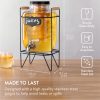 Dozator bauturi Navaris, 5L, robinet inox, cu infuzor fructe si tub de gheata, NAV0000111P003C
