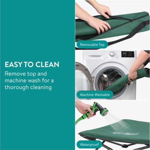 Pat ridicat pentru caini Navaris, 70 x 70 cm, cu geanta, gri, poliester, NAV0000272E001C