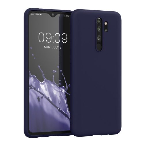 Kwmobile tok Xiaomi Redmi Note 8 Pro telefonhoz, sötétkék, szilikon, KWM000010MT039C
