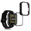 2 db Kwmobile huzat biztonsági üveggel Amazfit Bip 5-höz, átlátszó/fekete, műanyag, KWM000024ZC002C