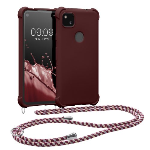 Kwmobile tok Google Pixel 4a telefonhoz, bordó, szilikon, KWM0000126T014C