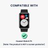 2 db Kwmobile tok készlet Huawei Watch Fithez, átlátszó/fekete, műanyag, KWM000024ZO001C