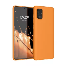   Kwmobile tok Samsung Galaxy A71, narancssárga, szilikon, KWM000010ZJ029C
