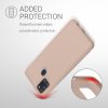 Kwmobile tok Samsung Galaxy A21s, krémszínű, szilikon, KWM000011GI022C