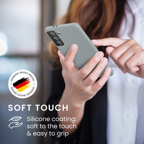 Kwmobile tok Samsung Galaxy S21, szürke, szilikon, KWM000012BT068C