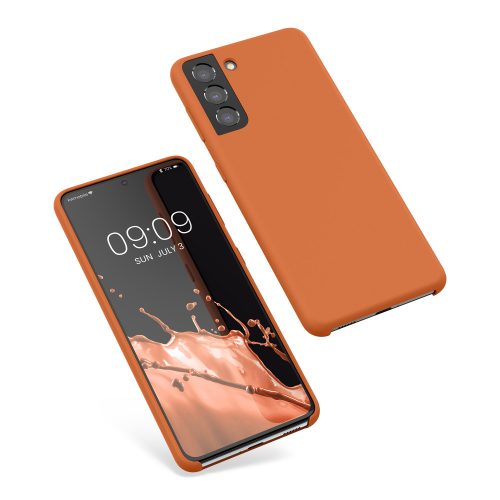 Kwmobile tok Samsung Galaxy S21, narancssárga, szilikon, KWM000012BT071C