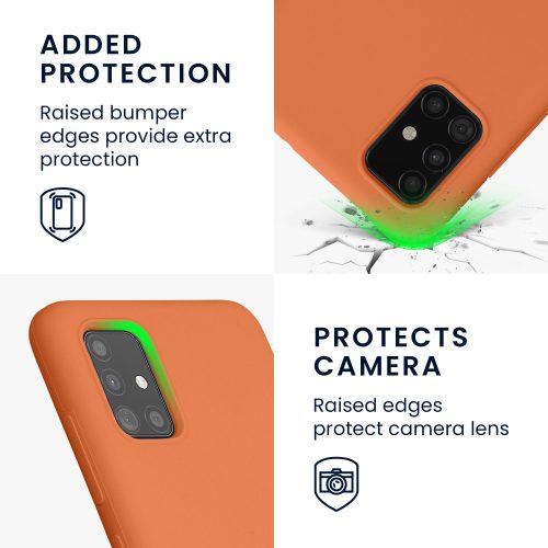 Kwmobile tok Samsung Galaxy A51, narancssárga, szilikon, KWM000010ZA052C