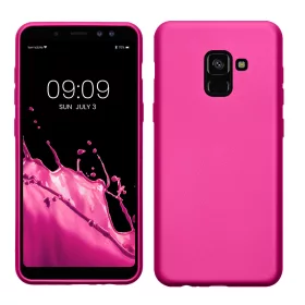   Kwmobile tok Samsung Galaxy A8 (2018) telefonhoz, rózsaszín, szilikon, KWM0000093L009C