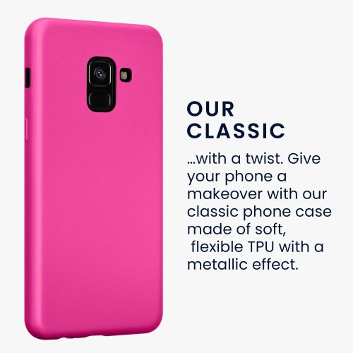 Kwmobile tok Samsung Galaxy A8 (2018) telefonhoz, rózsaszín, szilikon, KWM0000093L009C