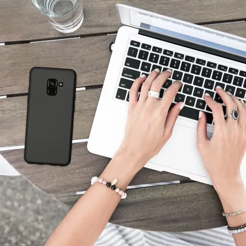Kwmobile tok Samsung Galaxy A8 (2018), szürke, szilikon, KWM0000093L012C
