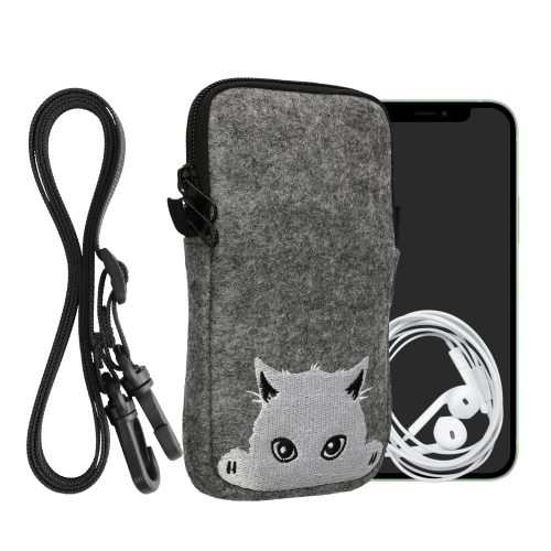 Kwmobile univerzális telefontok, L méret - 6,5 hüvelyk, többszínű/fehér, textil, KWM000016AK023C