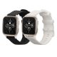 2 db Kwmobile szíj készlet Garmin Venu Sq 2 Musichoz, fekete/fehér, szilikon, KWM000018RC006C