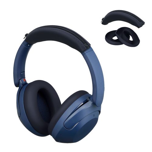 Kwmobile szett 2 fülpárnából és 2 huzatból Sony WH-XB910N, sötétkék, szilikon, KWM0000251E001C