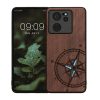 Kwmobile tok Xiaomi 13T/13T Pro-hoz, barna/kék, fa, KWM000020IR002C