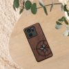 Kwmobile tok Xiaomi 13T/13T Pro-hoz, barna/kék, fa, KWM000020IR002C