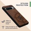 Kwmobile tok Google Pixel 8 Pro telefonhoz, barna/kék, fa, KWM0000209C003C