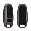 Kwmobile autókulcs fedél Audi 3 gombokhoz - Keyless Go, szürke/fekete, szilikon, KWM000011OW003C