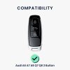 Kwmobile autókulcs fedél Audi 3 gombokhoz - Keyless Go, szürke/fekete, szilikon, KWM000011OW003C