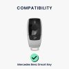 Kwmobile autókulcs fedél Mercedes Benz Smart Key, szürke/fekete, szilikon, KWM0000252R001C