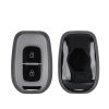 Kwmobile autókulcs fedél Dacia/Renault 2 gombokhoz, szürke/fekete, szilikon, KWM0000253C001C