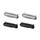4 db Kwmobile 20 mm-es szíjadapter készlet Xiaomi Redmi Watch 3 Active / Redmi Watch 3 Lite, ezüst/fekete, acél, KWM0000253F001C