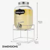 Dozator bauturi Navaris, 5L, cu stand metalic, robinet inox, sticla, NAV000017KN004C