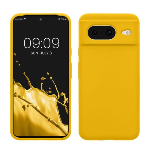 Kwmobile Google Pixel 8 tok, sárga, szilikon, KWM000020JF005C