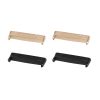 4 db Kwmobile 20 mm-es szíjkapcsos adapter készlet Fitbit Versa 4/Versa 3/Sense 2 készülékekhez, fekete/arany, acél, KWM0000207I003C