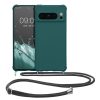 Kwmobile tok Google Pixel 8 Pro telefonhoz, sötétzöld, szilikon, KWM0000208U005C