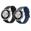 2 db Kwmobile szíj készlet Huawei Watch GT 4-hez (41 mm), fekete/sötétkék, szilikon, KWM0000254B001C