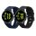 Garmin vivoactive 5/Active 5-höz, fekete/sötétkék, szilikon szilikon, KWM0000254E001C, 2 db Kwmobile szíj készlet
